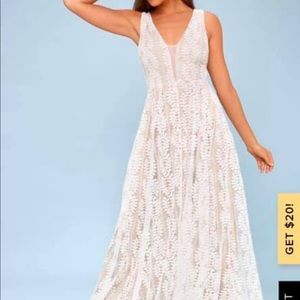 Lulus white lace dress